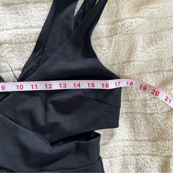 Anthropologie cutout black midi dress size small petite body con - Picture 10 of 12